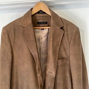 J. Ferrar Leather Jacket Blazer Sport Coat Size Small